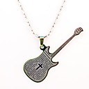Personalized Gift Guitar Shaped Engraved Necklace (Assorted Colors)