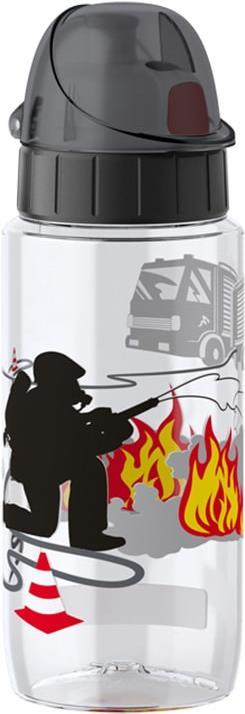 emsa KIDS Trinkflasche Tritan, 0,5 Liter, Feuerwehrmann schwarz, komplett spülmaschienengeeignet, Deckel zerlegbar, - 1 Stück (518305)
