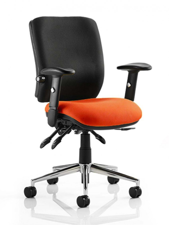 Chiro Orange & Black Ergonomic Office Chair