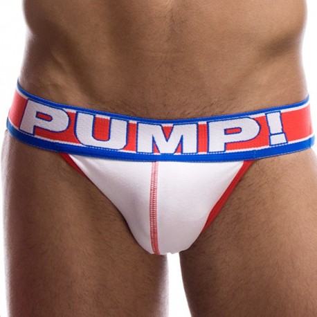 Pump! Ice Jockstrap - White - Red XL