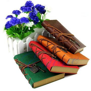 New Arrival Retro Leather Key Notebook Journal Diary Vintage String Sketchbook Blank Pages