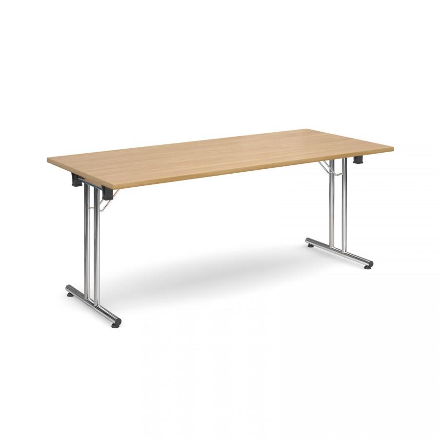 Straight Folding Leg Maple Office Table 1200mm