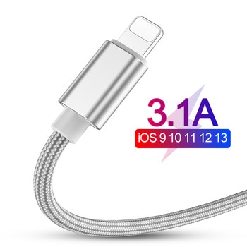 3.1A Fast Charging USB Cable For iPhone XS Max XR X 8 7 6 6S 5 5S iPad Cord Mobile Phone Cable Fast Data Charging cable