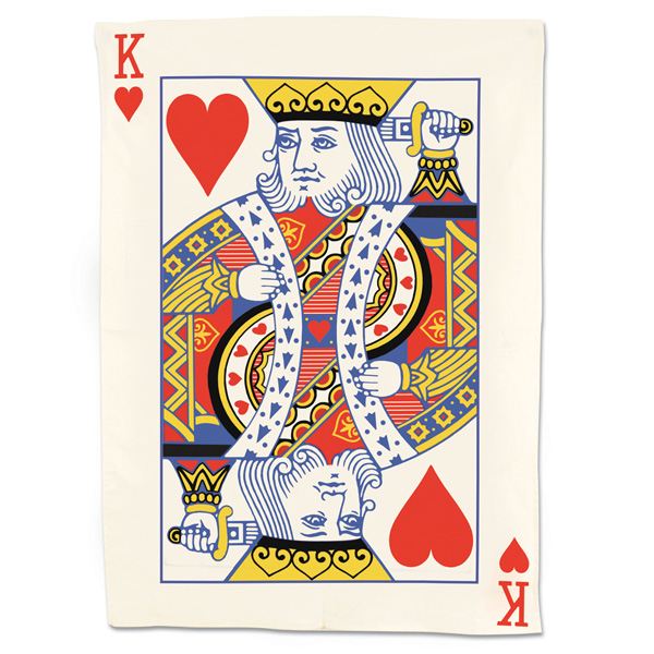 King Of Hearts Playing Card Tea Towel