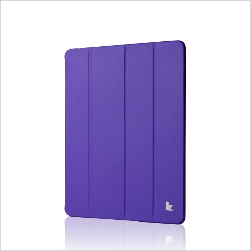 Elegante cubierta protectora caso magnética soporte para nuevo iPad 4/3/2 Wake-up/Sleep púrpura