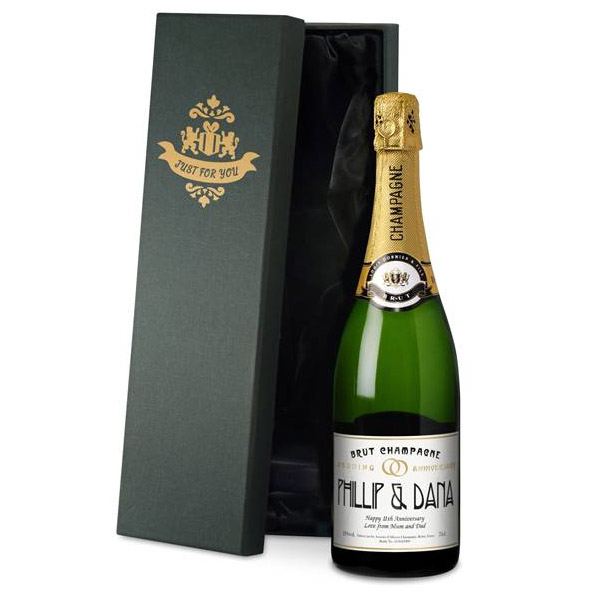 Personalised Anniversary Champagne Case Of 6