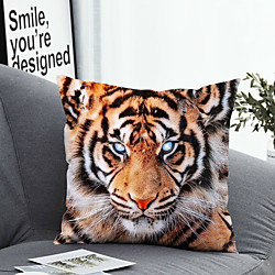 1 pièce housse de coussin avec ou sans insert d'oreiller double face imprimé animal tigre 38x38cm / 45x45cm polyester miniinthebox