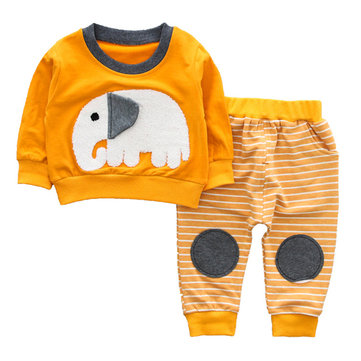 2pcs Cute Animal Baby Clothes Set