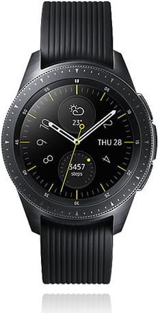 Samsung Galaxy Watch - 42 mm - Midnight Black - intelligente Uhr mit Band - Silikon - Anzeige 3.05 cm (1.2