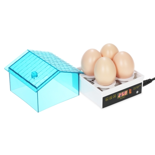 4-Eggs Household Mini Intelligent Automatic Egg Incubator Temperature Control Hatcher for Hatching Chicken Duck Bird Quail Poultry AC110V US Plug