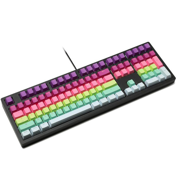 121 Keys Rainbow Ice Cream Design Two Color Molding PBT Backlit Keycaps For Cherry Mx Switch Mechanical Gaming Keyboard