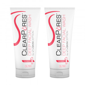 ClearPores Deep Facial Wash - Oil-Free Soothing Cleanser - 170ml Topical Skin Application - 2 Packs