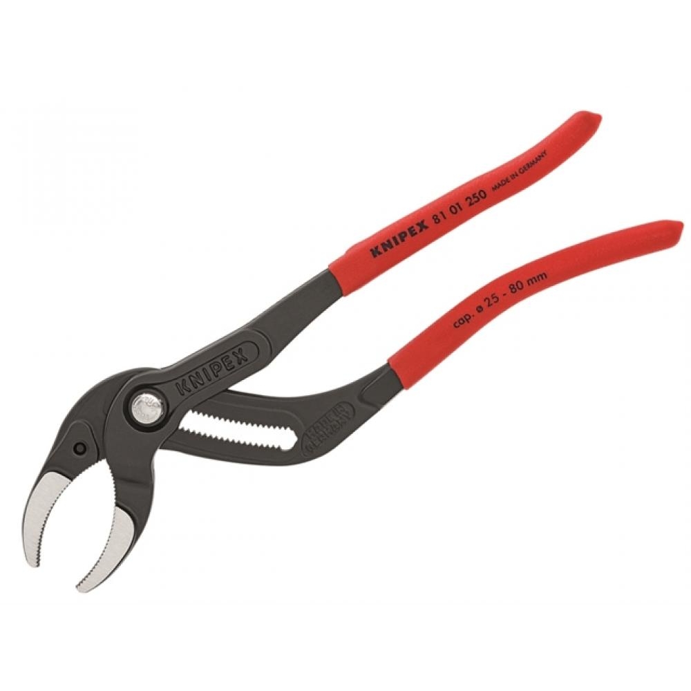 Knipex Plastic Pipe Gripping Pliers Black 80mm Capacity 250mm