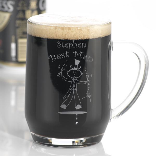Etched Wedding Character Tankard Brother of the Bride