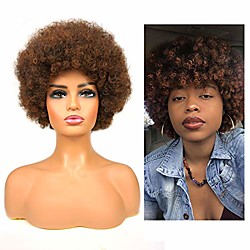 fannace afro wigs short afro kinky curly wigs for black women large bouncy and soft natural looking premium synthetic hair wigs for women(1bt30#) Lightinthebox