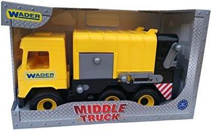 Wader Middle Truck Garba ge truck yellow 42 cm (32123)