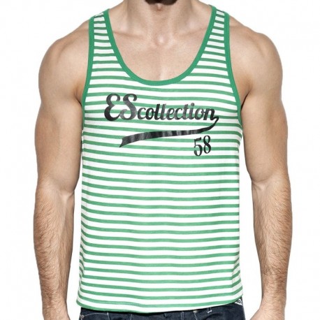 ES Collection Retro Sailor Tank Top - Green XS