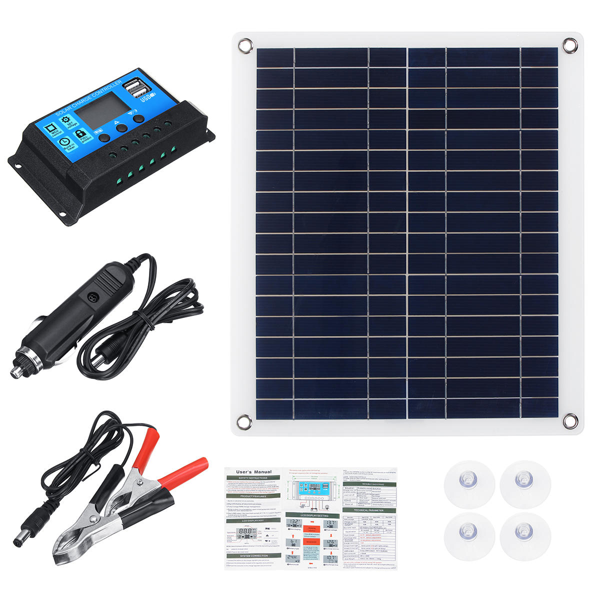 30W Solar Panel Semi-flexible Portable Car And Ship Emergency Charging Board