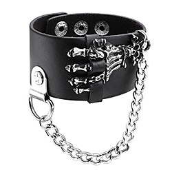 claws rock punk biker spiky wide strap leather bracelet for men women Lightinthebox
