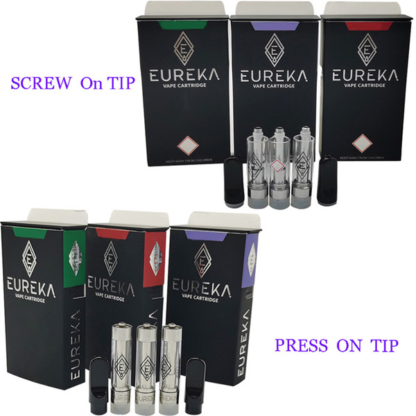 Eureka Cartridge New 510 Thread Vape Pen Cartridge Packaging E Cigarettes Vape Carts 0.8ML Vaporizer Pen Empty Thick Oil Atomizers