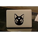 skinat extraíble bricolaje divertido lindo grande tableta cabeza de gato negro y etiqueta engomada del ordenador portátil para que la tableta y el