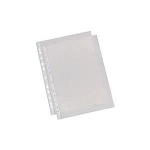 Esselte Prospekthülle Economy, DIN A5, PP, genarbt, 0,05 mm oben offen, farblos, dokumentenecht, Multilochung (23782)