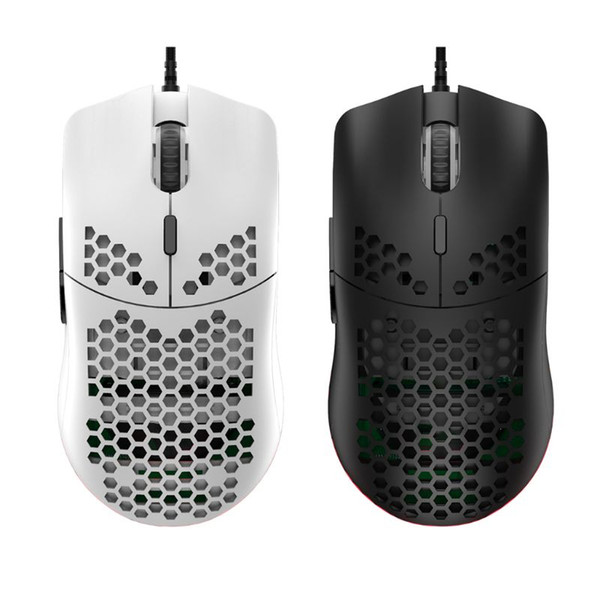 m6 hollow honeycomb style game mouse lightweight rgb wired gaming mice 12000dpi