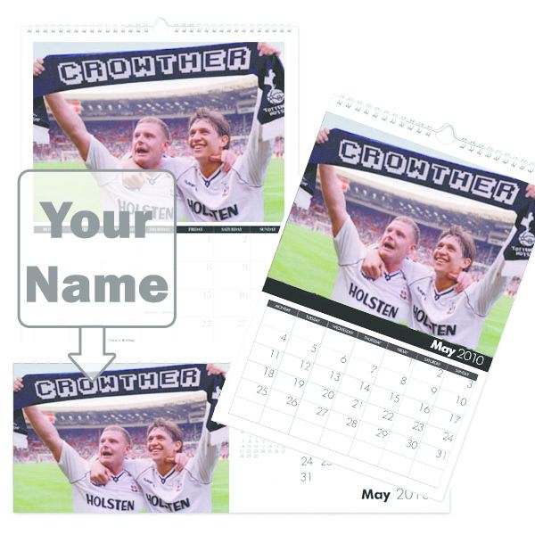 Personalised Spurs Legends Calendar A4