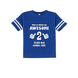 So sieht ein fantastischer 2-jähriger aus wie ein lustiges Kleinkind-Trikot-T-Shirt in 2t Blau