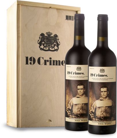 19 Crimes Red Wine in Holzkiste