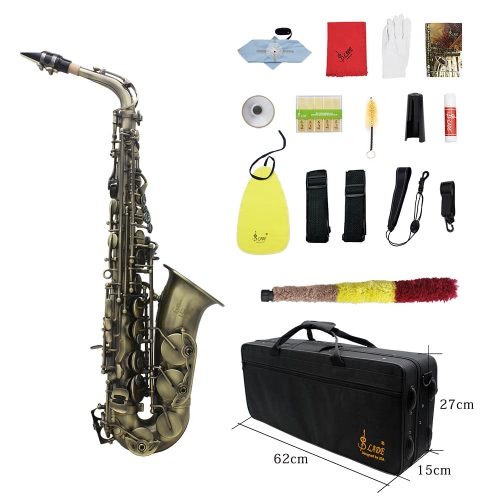 Antique Finish Bend Eb E-flat Alto Saxophone Sax