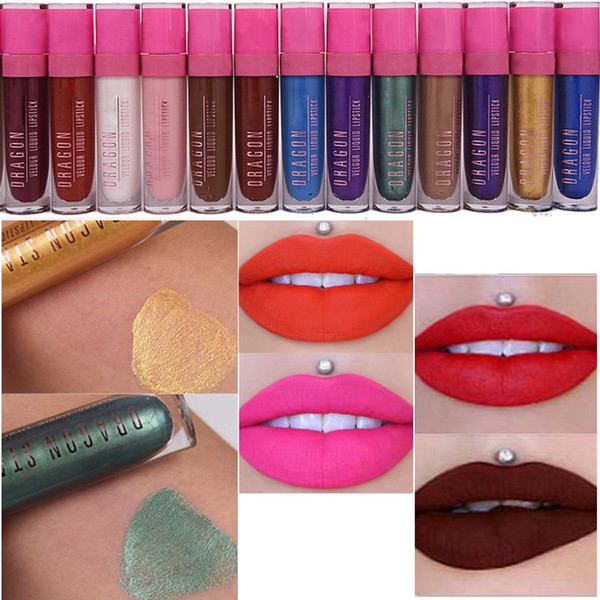 Hot 5 Star Matte Liquid lipstick Lip Gloss Make up Waterproof Long Lasting Lipgloss Makeup Lips Matte Metallic Liquid Lipstick