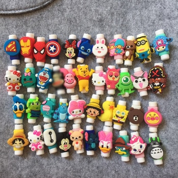 Cute Cartoon Cable Protector For iPhone4 4s 5 5s 6 6plus 6s 7 8 USB Charging Data Line Cord Protector Case Cable Winder Cover