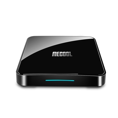 MECOOL KM3 RARE Smart TV Player 9.0 UHD 4K Media Player avec lecteur multimédia Amlogic S905X2 Télécommande vocale 4 Go / 128 Go Certification Google 2.4G / 5G WiFi BT4.0