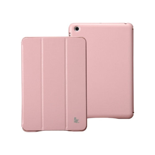 Cuero magnética inteligente cubrir protectora caso Stand para iPad mini despertador dormir ultrafina rosa