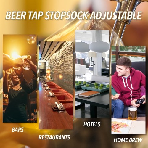 Beer Tap Stopsock ajustable con cromado Cerveza Home Brewing con bloqueo de bola