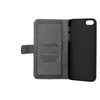 Nevox ORDO - Flip-Hülle für Mobiltelefon - PU-Kunstleder - Grau, Schwarz - für Apple iPhone 5, 5s