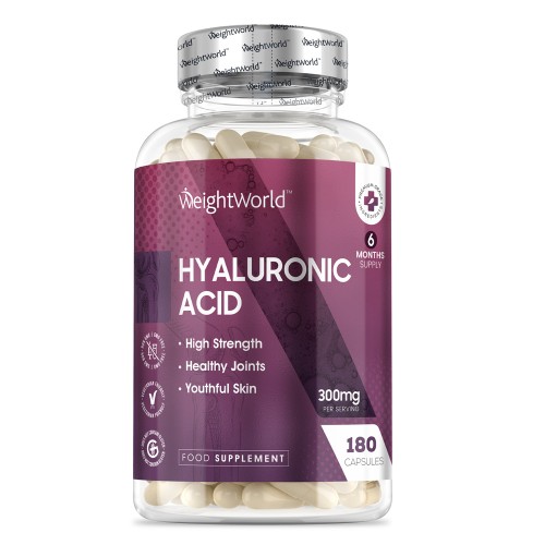 Acide Hyaluronique en gélules 300 mg - Anti-âge Sérum d’Acide Hyaluronique pour la peau et les articulations, 6 mois d’approvisionnement