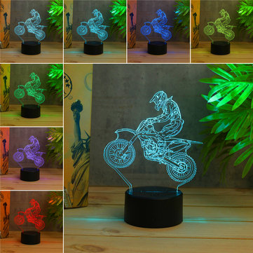 Motocross 3D Acrylic LED Night Light