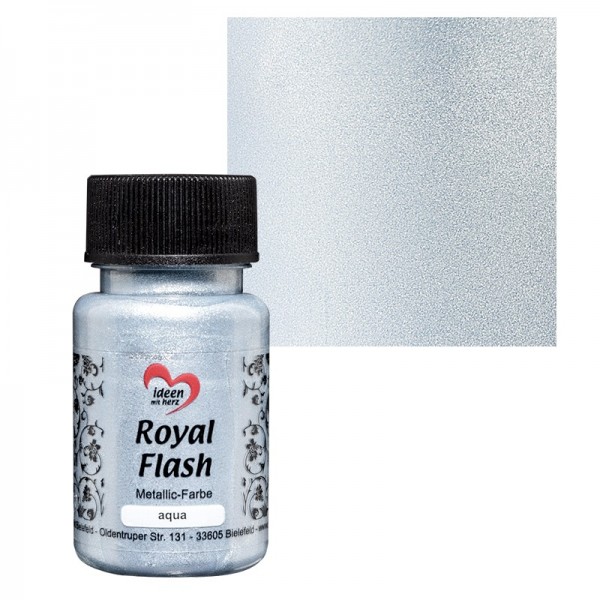 Metallic-Farbe "Royal Flash", aqua/hellblau, 50 ml