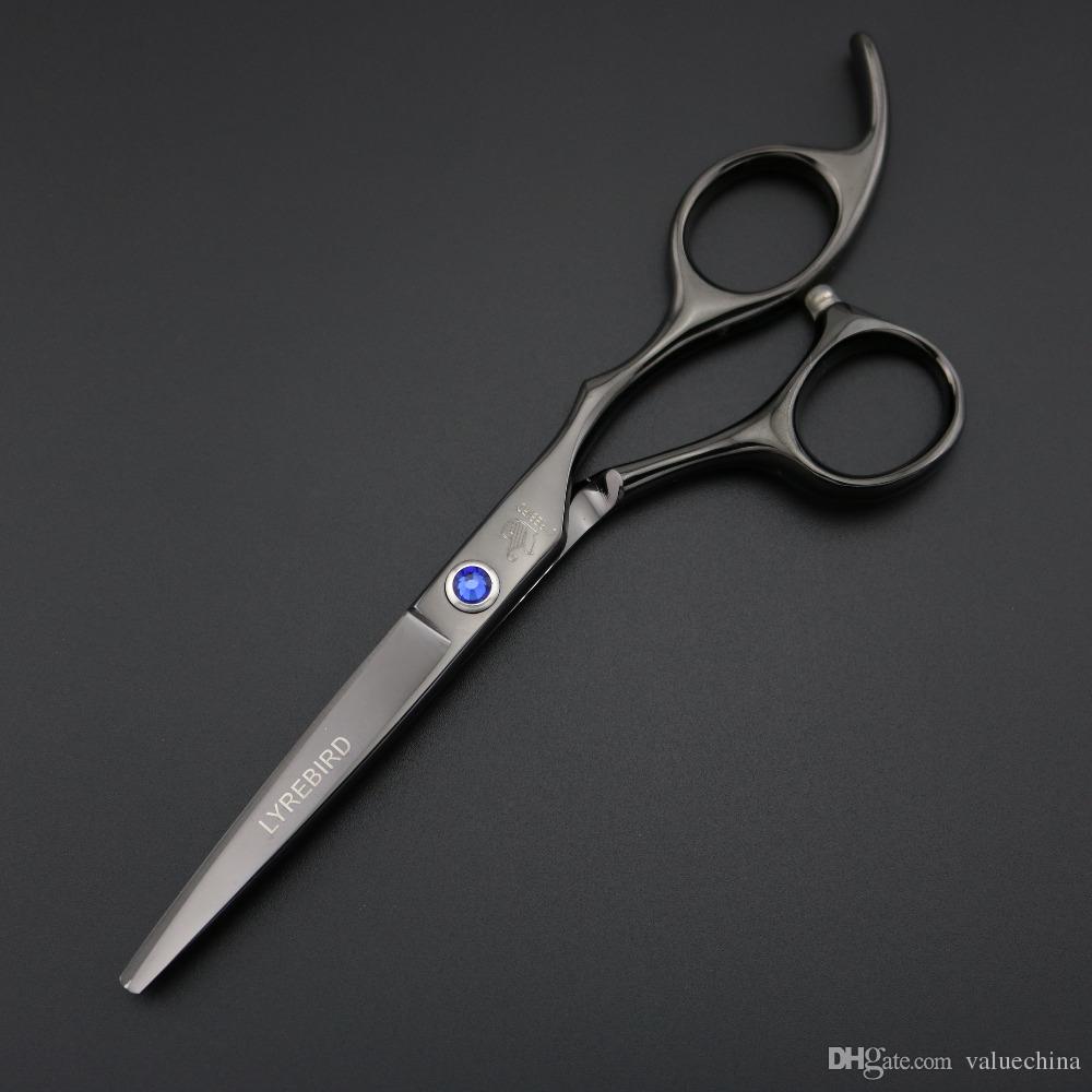 Hair scissors regular hairdressing scissors Lyrebird 5.5 INCH Rainbow Golden Black Blue hair cutting flat Simple packing Newest