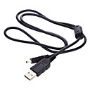 USB cable de carga del Negro para PS3 (0,9 m, Negro)