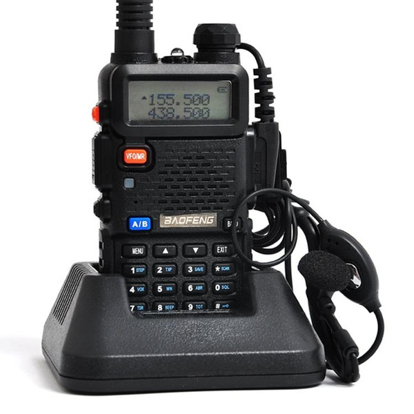 walkie talkie baofeng bf-uv5r 5w 128ch uhf+vhf 136-174mhz+400-480mhz dtmf two way radio portable radio