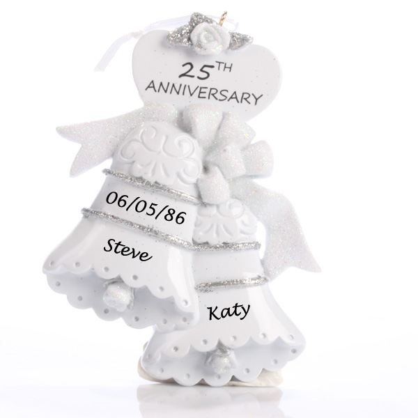 25th Anniversary Personalised Bells Ornament