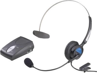 Basetech Telefon-Headset RJ10-Buchse schnurgebunden, Mono KJ-97 On Ear Schwarz (BT-1610096)