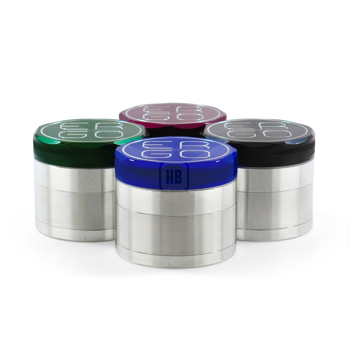 ERGO 4 Piece 63mm Grinder with Removable Screen Purple