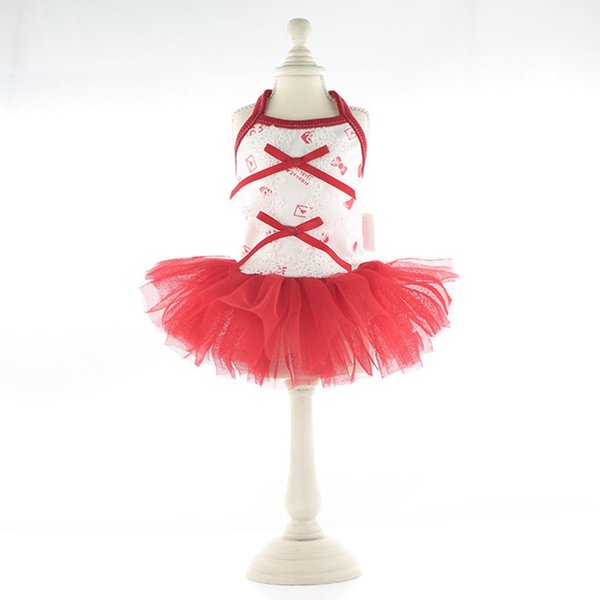 The dog clothes 21 spring and summer bixiongma lollipop dog red shawl skirt Pet clothes