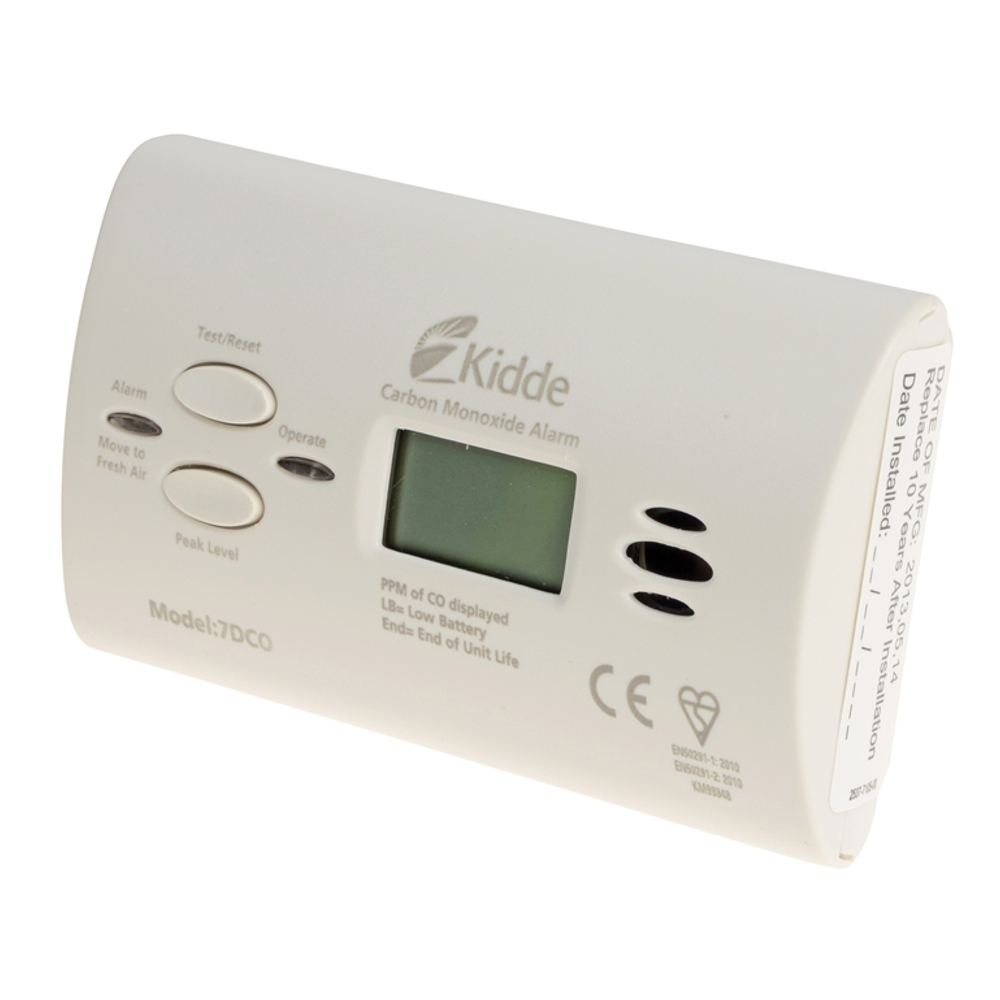 Kidde 7DCOC Carbon Monoxide Digital Alarm 10 Year Guarantee
