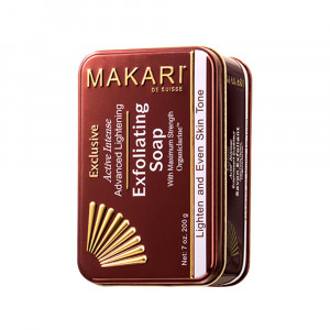 Makari Exclusive Aufhellungsseife 200g - Mit Arbutin, Aufhellung dunkler Stellen und Pigmentflecken