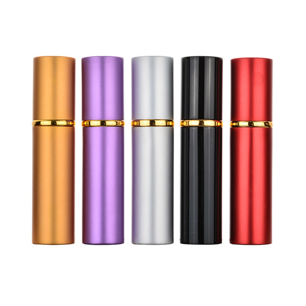 10ml portable mini aluminum refillable perfume bottle with spray empty makeup containers with atomizer for traveler rra2874
